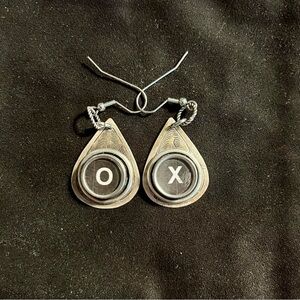 Vintage Typewriter Key Earrings